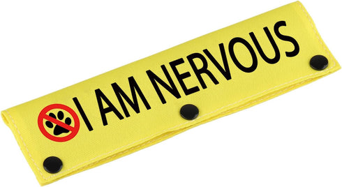 Funny Dog Leash Sleeve I am Nervous Dog Leash Wrap Sleeve Pet Birthday Gift (I AM NERVOUS-YE Sleeve)...