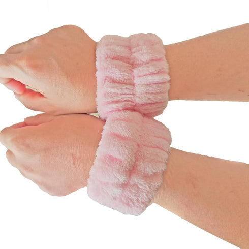 Fashion Spa Headband Wristband Set for Washing Face Get Ready Hairband Sponge Makeup Skincare Headband Wrist Band Soft Hairband for Women Girls Pu...