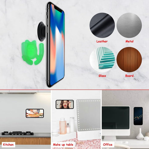 Multi-Surface Holder Car Mount 2 Pack Compatible for Popsocket Grip Holder for Pop Mount Device Support Accessory Desk Wall Mount Cute Cat Strong ...