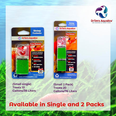 DrTim’s Aquatics Freshwater Waste-Away Time Release Leave-in Gel–Natural Cleaner for Shrimp Aquariums - Solution for Dissolving & Cleaning Organic...