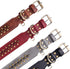 Spiked Dog Collar, Mushrooms Rivet Studded Adjustable Pu Leather Pet Collars for Cats Puppy Dogs (M, Gray)...