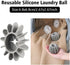 6Pcs Gray Laundry Ball Silicone Clothes Hair Cleaning Tool Pet Hair Remover Laundry Lint and Pet Hair Remover Balls for Reusable Cat Washing Hair ...