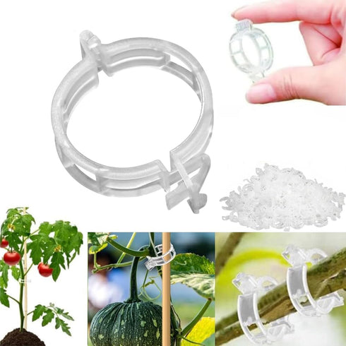 Secured Plastic Plant Clip, 2024 Upgrade 50 PCS Plant Support Clips, Garden Clips for Climbing Plants, Plastic Trellis Plant Clips, Tomato Grape V...