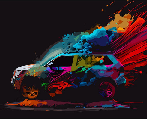 Paint by Numbers Kits 16x20 Canvas DIY Oil Painting for Students,Adults Beginner with Brushes & Acrylic Pigment-Sports Car Lovers Art Painting(Fra...