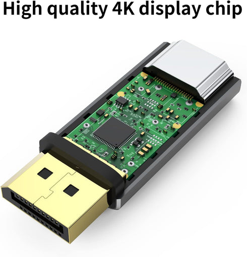 Displayport to HDMI Adapter 4K 24K Gold Plated Displayport DP to HDMI Female Converter?Uni-Directional Display Port to HDMI Converter Compatible f...