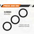 50Pcs 11105 O-Ring Oil Drain Plug, Motorcycle Drain Plug Rubber Transmission Drain Plug, Compatible with Harley Davidson - Black...