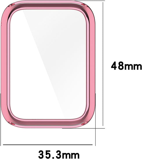 Compatible with Xiaomi Smart Band 8 Pro TPU Protective Case Cover, Smartwatch Protective Case Cover Shell Soft and Durable(Black)...