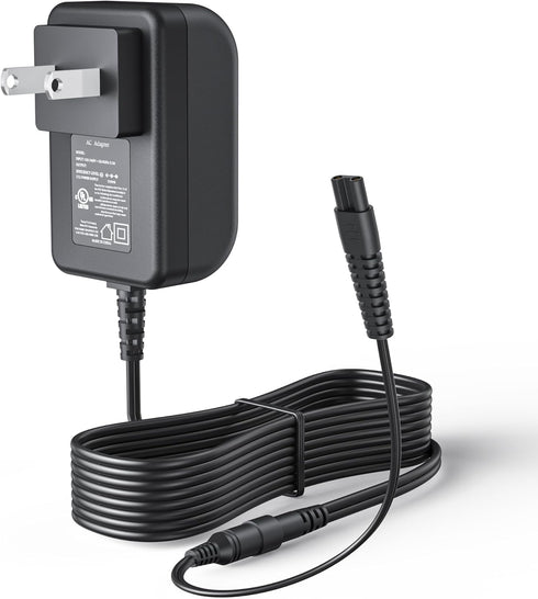 9V Charger for Voweek VWS211 SP02 AC/DC Adapter for LABIGO LA1 Pro Electric Spin Scrubber Power Supply Cord 2-Prong 6.0FT Electric Cleaning Brush ...