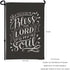 HOSNYE Bless the Lord Burlap Garden Flag Double Sided O My Soul Psalm Biblical Testament Modern Calligraphy Scripture Prints Quote Bible Verse Gar...