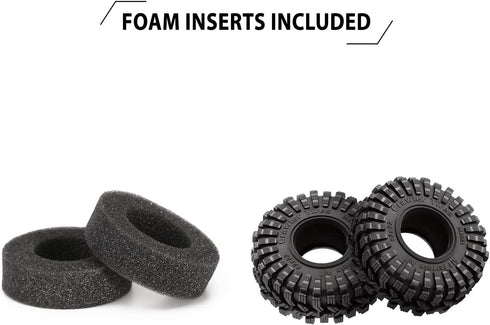 INJORA 1.0 Tires - All Terrain Super S5 King Trekker Soft Sticky Tires for 1/18 TRX4M 1/24 RC Crawler Axial SCX24 FMS FCX24 Enduro24 (T1014)...