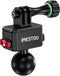 iMESTOU Action Camera Riding Mount with Three-Claw Joint for Gopro Motion Cameras, 1“ Ball Head 360° Adjustable Fits for RAM 1" Ball Bike Phone Mo...