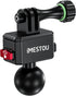iMESTOU Action Camera Riding Mount with Three-Claw Joint for Gopro Motion Cameras, 1“ Ball Head 360° Adjustable Fits for RAM 1" Ball Bike Phone Mo...