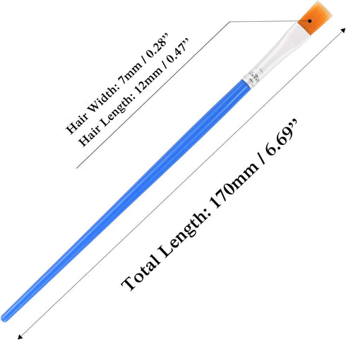 UPINS 100 Pcs Flat Paint Brushes, Small Brush Bulk for Detail Painting...