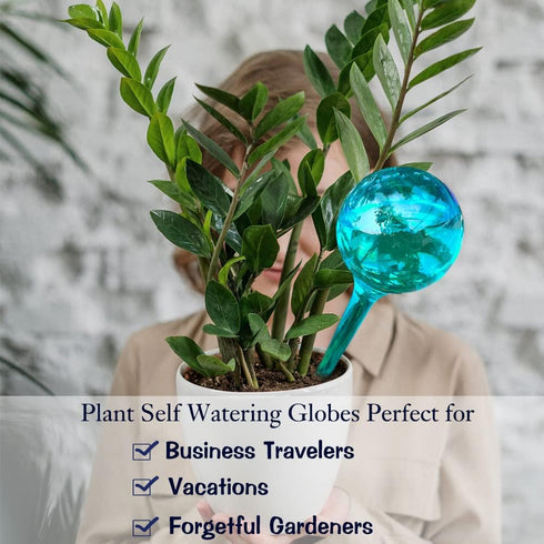 10pcs Plant Self Watering Globe Stakes, Aqua Plant Watering Stakes Automatic Plant Watering Bulb System Spikes, Flower Automatic Watering Device, ...