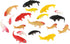 Mini Koi Fish 20 Pcs Goldfish Figurines Miniature Tiny Carps Garden Supplies, Plastic Fish Figures Small Goldfish Miniature Carp Ornament Garden D...