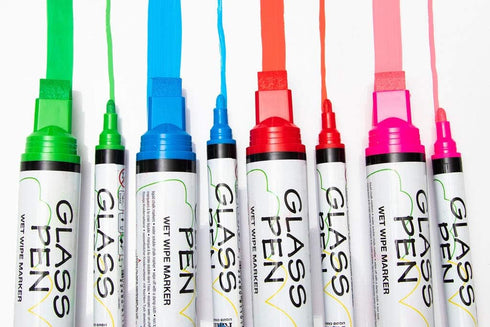 Glass Pen Window Marker: Liquid Chalk Pens for Glass, Whiteboard Markers with Washable Paint - Graduation, Car Windows, Mirror Pen, Storefront, We...