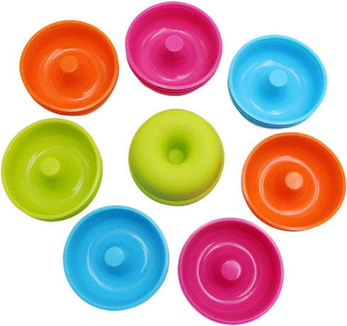 To encounter 24Pack Silicone Donut Pans for Baking, Nonstick Round Doughnut, Reusable Baking Cups,Muffin Cupcake Molds, 2.5 Ounces Bagel Pan...