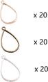 MIAO JIN 60 Pcs Teardrop Bezel Pendant Blanks Oval Blank Frame Pendant for Jewelry Making (Golden, Silver, Bronze)...
