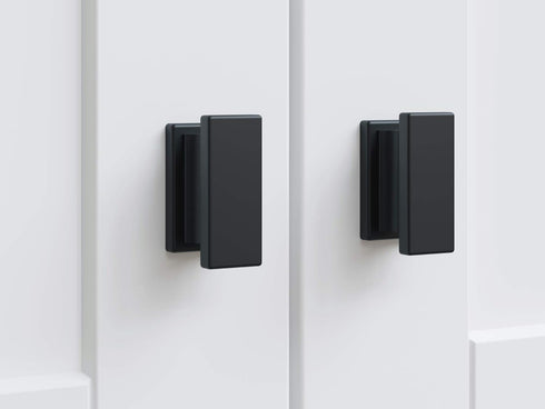 NewAge Products Home Cabinet Matte Black Contemporary Square Knob, Cabinet Pull Handles, 80243, 0.71 in. W x 0.83 in. D x 1.46 in. H...