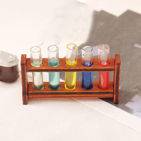 Furniture 1 Set Dollhouse Toy Doll House Furniture Miniature Test Tube Model Mini Test Tubes Science Tube Rack Mini Props Small House Accessories ...