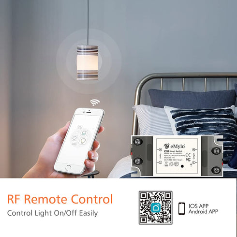 eMylo Wireless Remote Control Switch Mini WiFi Switches Smart Timer Compatible with Alexa Google Home for Smart Home Automation......