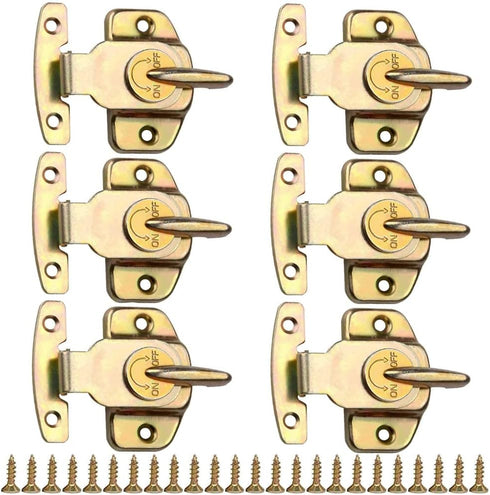 Metal Table Locks, 6 Sets Heavy Duty Dining Training Table Buckles Connectors Table Leaf Hardware Accessories, Yellow...