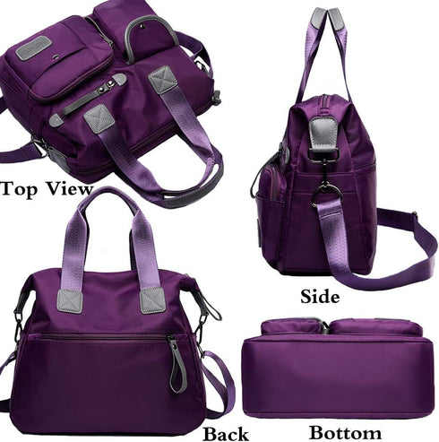 Women Ladies Multipocket Nylon Hobo Top-handle Bags Shoulder Crossbody Bag Totes Satchels Handbags and Purses…...