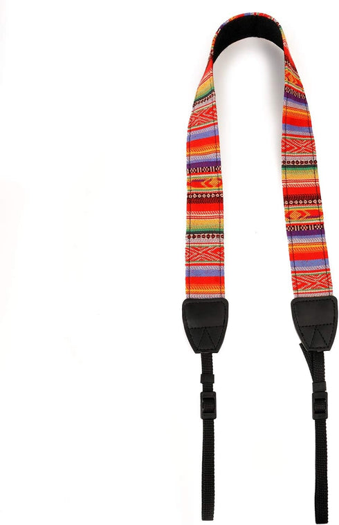 WANBY Camera Strap Canvas Rainbow Neck Shoulder Strap with Quick Release Buckles for DSLR SLR...