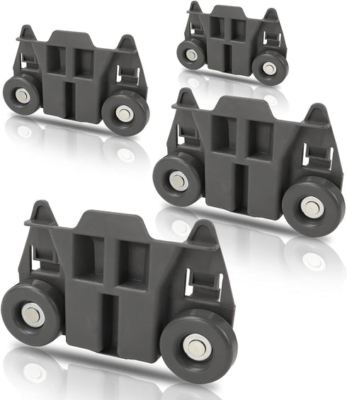 4 Packs Upgraded W10195417V WPW10195417V Dishwasher Lower Wheels Replaces For kitchen-aid whirlpool kenmore Dishwasher Rack Roller WPW10195417V W10195417 PS11750057