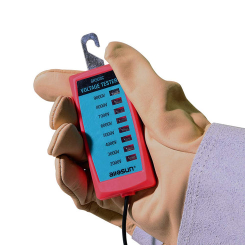 ALLOSUN GK503C NEON Fence Electric Voltage Tester Max 9000V, red...