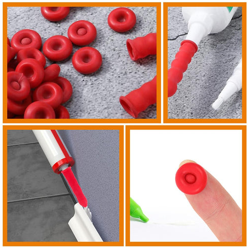 Caulk Cap Caulk Tube Covers, 20 Pieces Caulk Finishing Tool Caulk Saver Sealer for Sealing and Preserving...