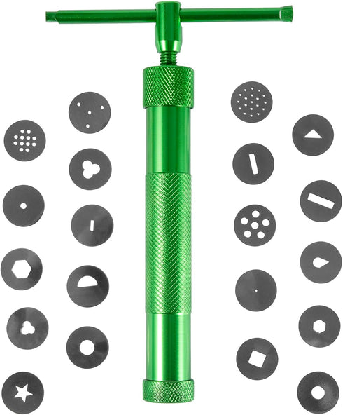 Stainless Steel Clay Extruder Sugar Paste Extruder Cake Fondant Decorating Tool Set Ceramics & Pottery Clay Extruders Mixers & Presses (Green)...