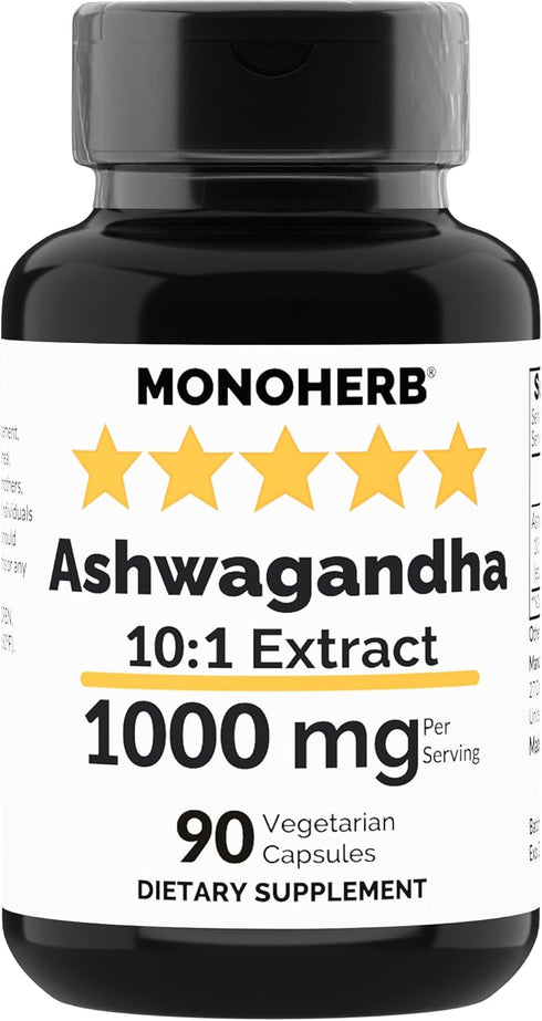Ashwagandha Extract 1000 mg - 90 Vegetarian Capsules...