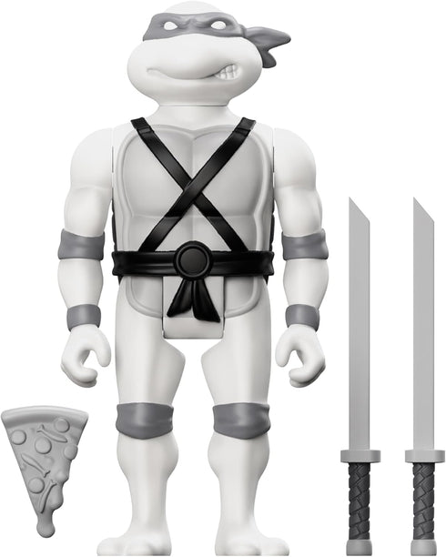 Super7 Teenage Mutant Ninja Turtles Leonardo (Comic Grayscale) - 3.75" TMNT Action Figure with Accessories Classic Cartoon Collectibles...