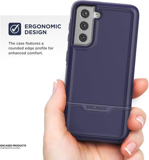 ENCASED Rebel Series Designed for Samsung Galaxy S21 Plus Case, Heavy Duty Protective Phone Case (Purple)...