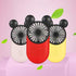 Cute Personal Mini Fan, Handheld & Portable USB Rechargeable Fan with Beautiful LED Light, 3 Adjustable Speeds, Portable Holder, for Indoor Or Out...