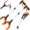 2-Pack Grabber Reacher Tool,32 Inch Extra Long Foldable Pick Up Stick with Strong Grip Magnetic,360°Rotating Anti-Slip Jaw,Trash Claw Grabber Tool...