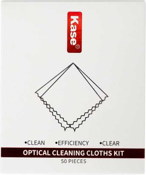 Kase 50 Pack Optical Microfiber Lens Cleaning Cloth Individually Vacuum Sealed 10cm x 10cm...