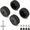 4 Pack 12mm Hex Wheels and Tires Set with Locknuts and Wrench for RC 1/10 On Road Racing Touring Car...