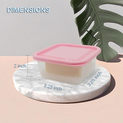Soap Holder Container for Dr. Squatch Natural Bar Soap, Square Travel Soap Container with Lid Leakproof Soap Case Box Bathroom Soap Dishes for Cam...