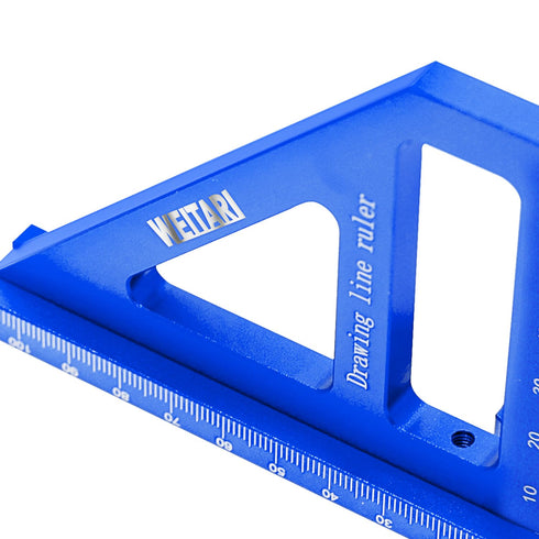 45/90 Degree Triangle Ruler Scriber, Woodworking Square Protractor, Aluminum Alloy Miter Triangle Ruler High Precision Layout Measuring Tool, Mult...