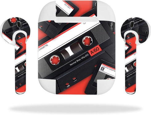 MightySkins Skin Compatible with Apple AirPods - Mixtape | Protective, Durable, and Unique Vinyl Decal wrap Cover | Easy to Apply, Remove, and Cha...