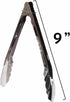 Stainless Steel Serving Tongs, 6-Pack - 9-Inch Serveware Utility Set with Rings - Kitchen Gadgets & Self Serve Accessories - Cooking, Grilling, Ca...