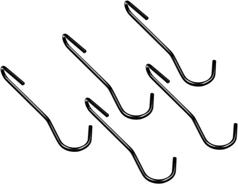 12 Pack Heavy Duty S Hooks, Black Pot Rack Holder Hanger Hooks Wire Shelf Hooks for Hanging Kitchen Utensils, Pots, Pans, Clothes, Towels, Plants ...