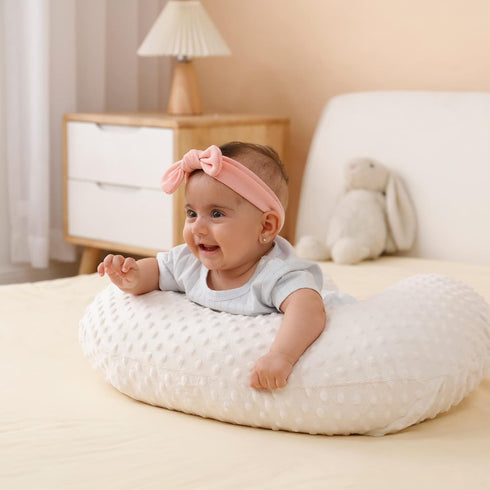 Nursing Pillow Cover Breastfeeding Pillow Cases Plush Dot Slipcover Pillow Sham (Beige)...