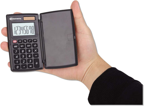 Innovera 15921 15921 Pocket Calculator with Hard Shell Flip Cover, 8-Digit, LCD...