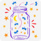 FINGERINSPIRE Jar of Fireflies Painting Stencil 11.8x11.8 inch Hollow Out Jar Bottle Pattern Drawing Stencil Reusable Plastic Star Moon Craft Sten...