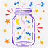 FINGERINSPIRE Jar of Fireflies Painting Stencil 11.8x11.8 inch Hollow Out Jar Bottle Pattern Drawing Stencil Reusable Plastic Star Moon Craft Sten...