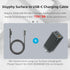 Nylon Braided Charging Cable for Microsoft Surface Pro 7/6/5/4/3Go3/2/1 Laptop 4/3/2/1, Must Work with 45W 15V 3A USB-C Charger (Black, 6ft)......