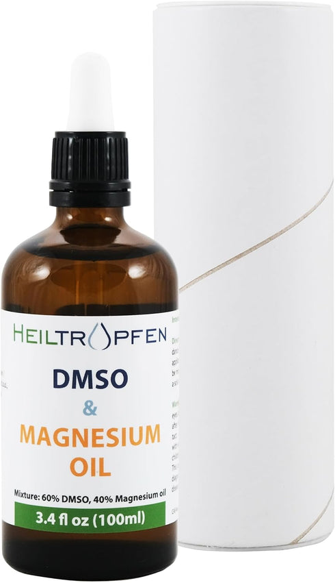 DMSO & Magnesium Oil Mixture by Dr. Hartmut Fischer (3.4 Oz), Pharmaceutical Grade Ingredients, High Purity, Low Odor, Heiltropfen®...